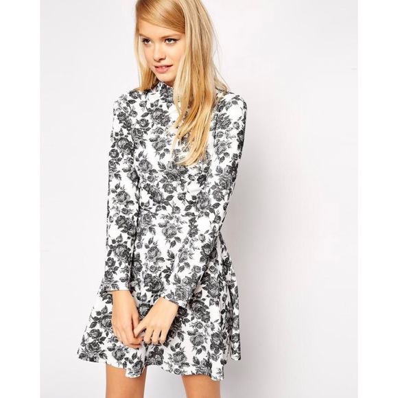 asos floral skater dress